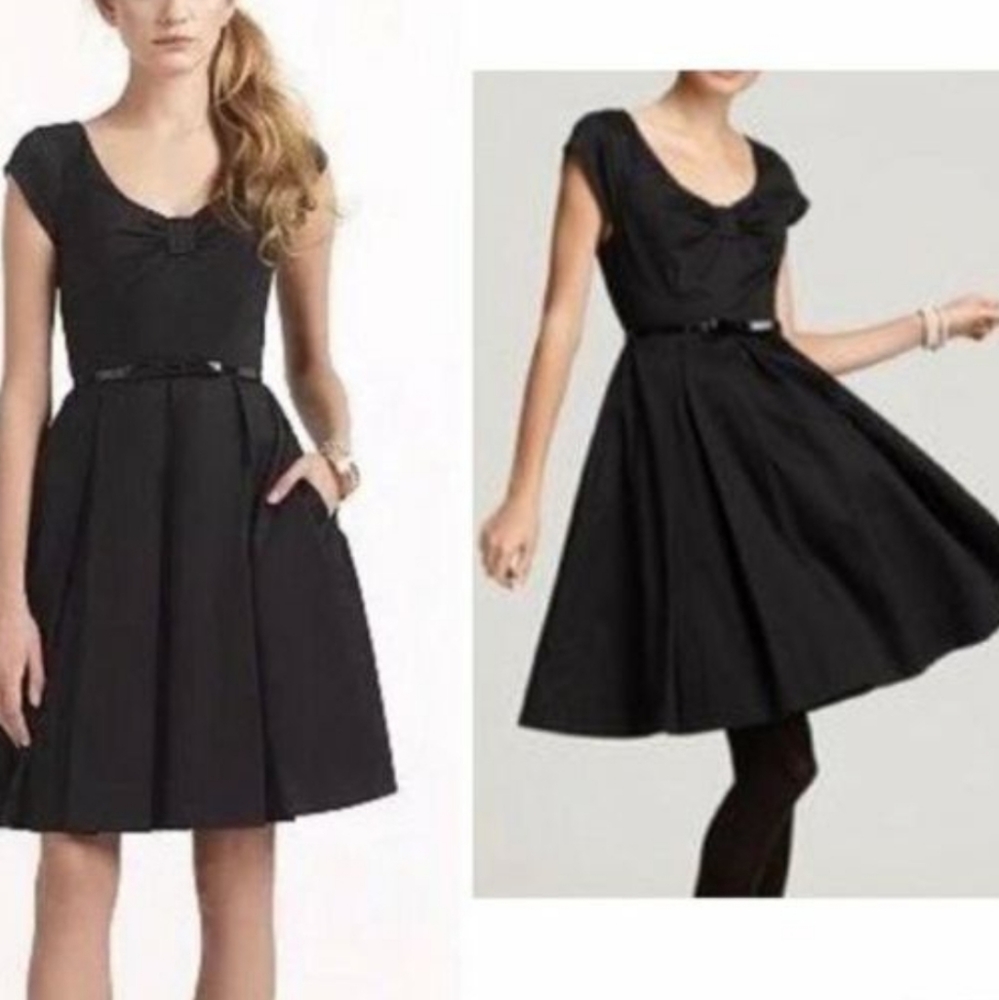 Kate Spade Sweeney Bow front Dress, black sz 4, wedding, black tie, classic - Picture 4 of 10